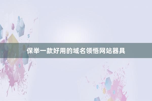 保举一款好用的域名领悟网站器具