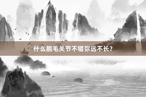 什么脱毛关节不错弥远不长？